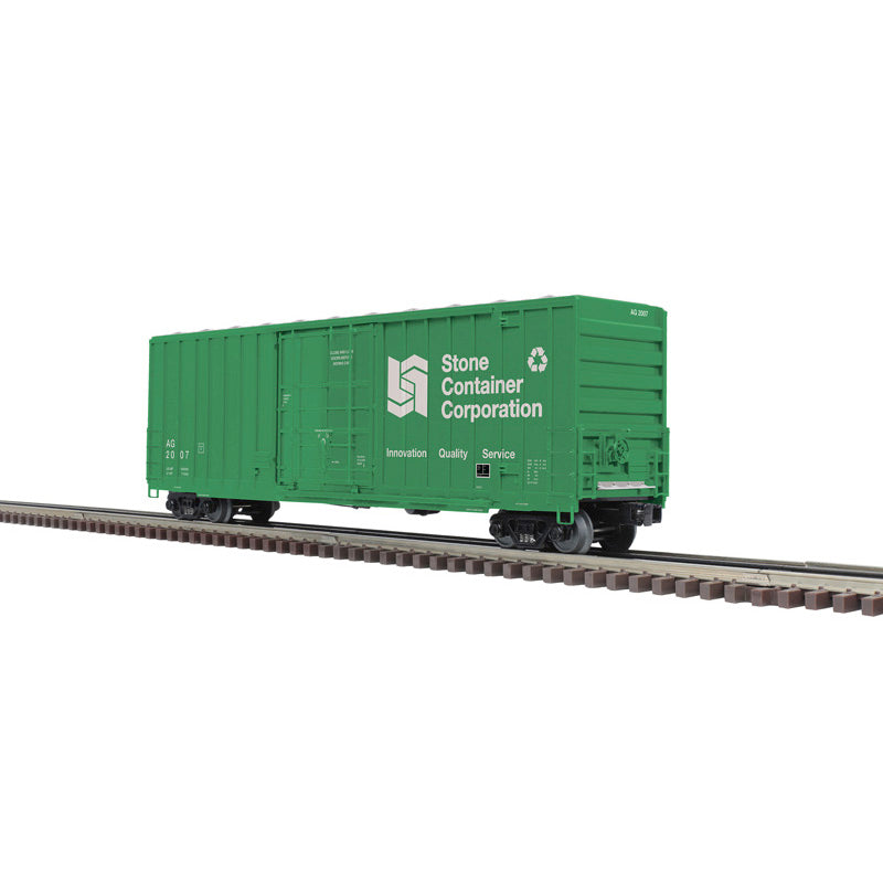 PRE-ORDER Atlas O Premier #3003118 50' Gunderson Box Car STONE CONTAINER Choose Rd # 2007 or 2018 (GREEN/WHITE) - 3RL