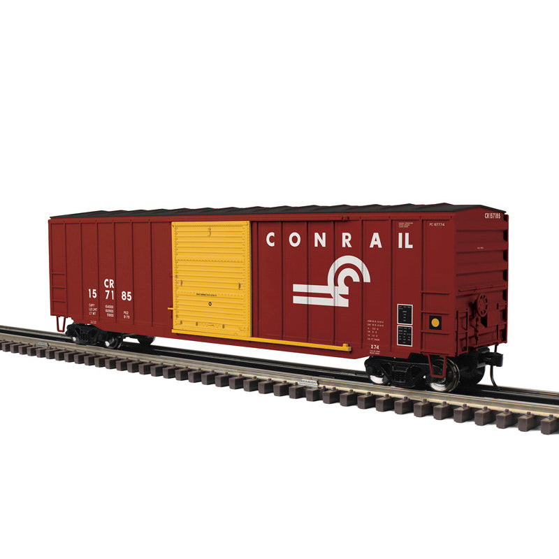 PRE-ORDER ATLAS O Trainman #2001332 50'6" BOX CAR CONRAIL (YELLOW DOOR) Choose Rd # 157185 or 215184 (BROWN/YELLOW) - 3RL