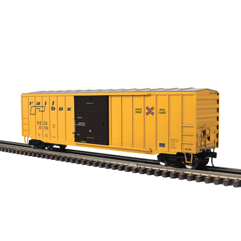 PRE-ORDER ATLAS O Trainman #2001337 50'6" BOX CAR RAILBOX (SMALL LOGO) Choose Rd # 30058 or 30134 (YELLOW/BLACK) - 3RL