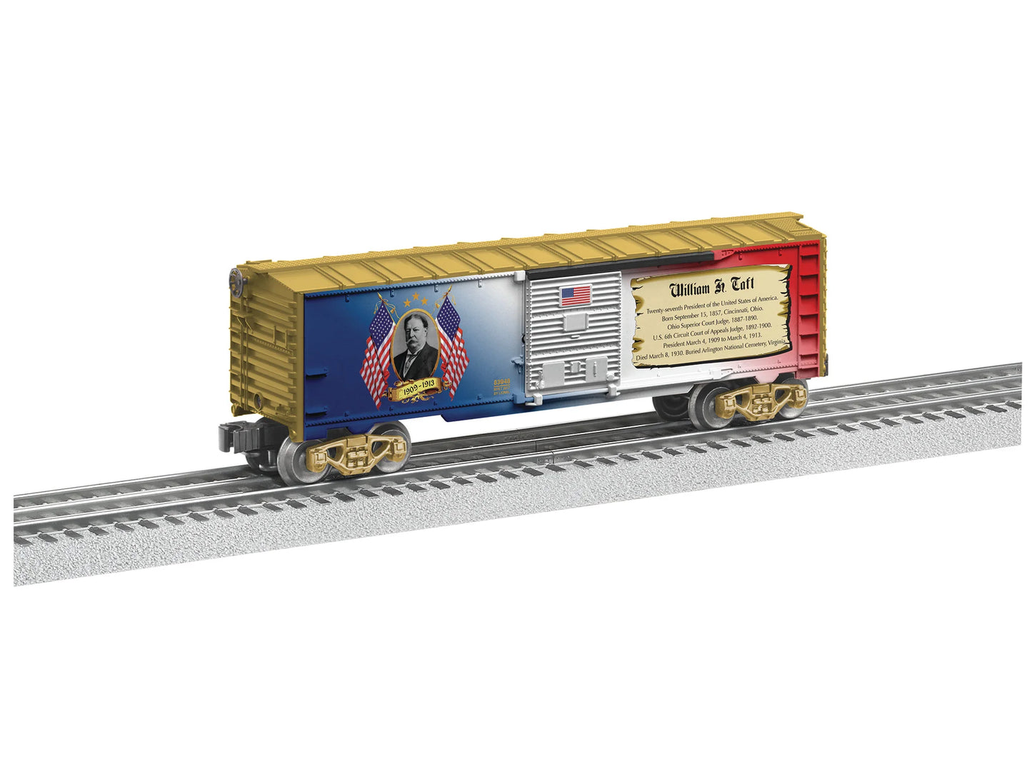 LIONEL # 6-83948 ( O GAUGE ) William Howard Taft Presidential Boxcar USA Version
