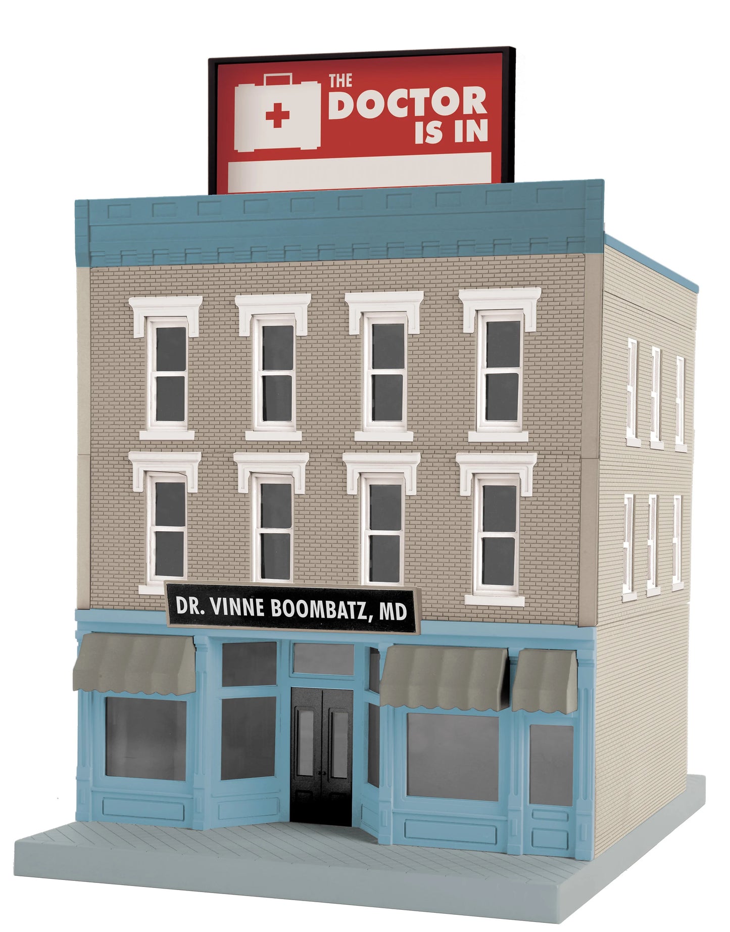 MTH Railking # 30-90660 ( 3-Story City Building - Dr. Vinnie Boombatz, MD )