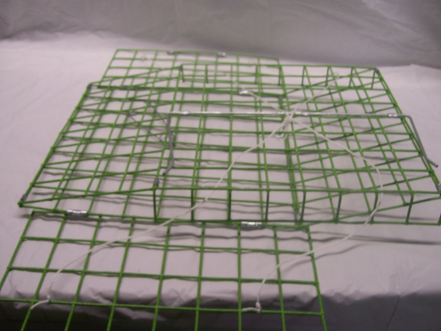 E-Z Catch ( # P-1002 Lime ) Lime Green Fold-A-Way Premium Quality USA Made Two Door Blue Crab Trap