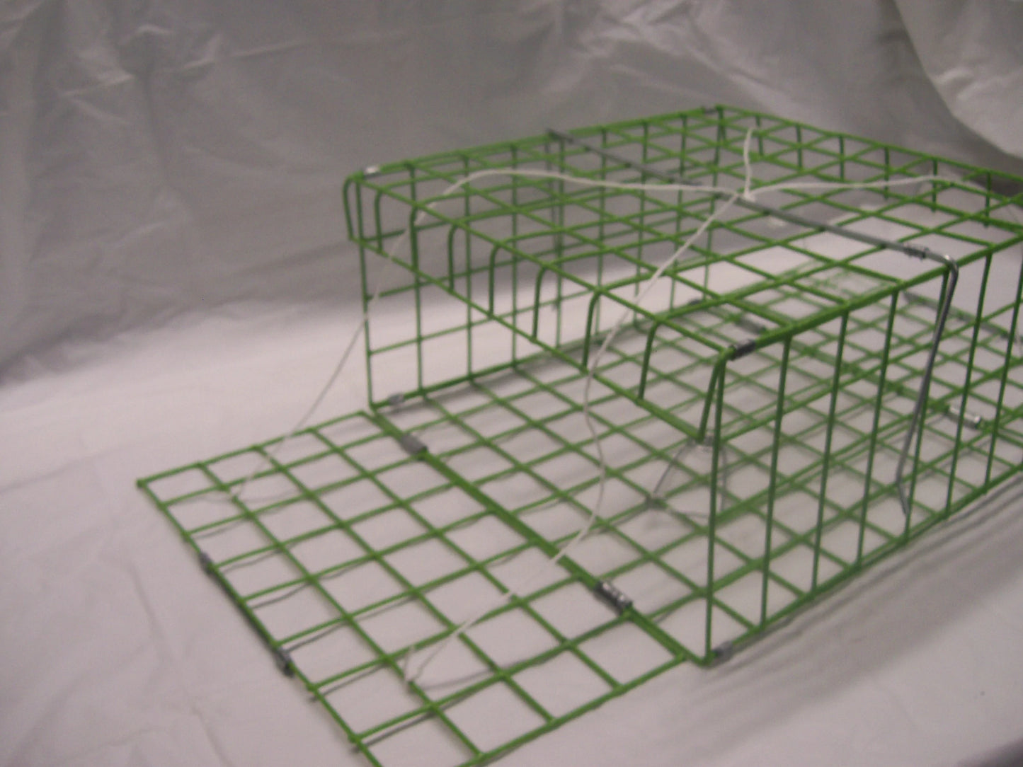 E-Z Catch ( # P-1002 Lime ) Lime Green Fold-A-Way Premium Quality USA Made Two Door Blue Crab Trap