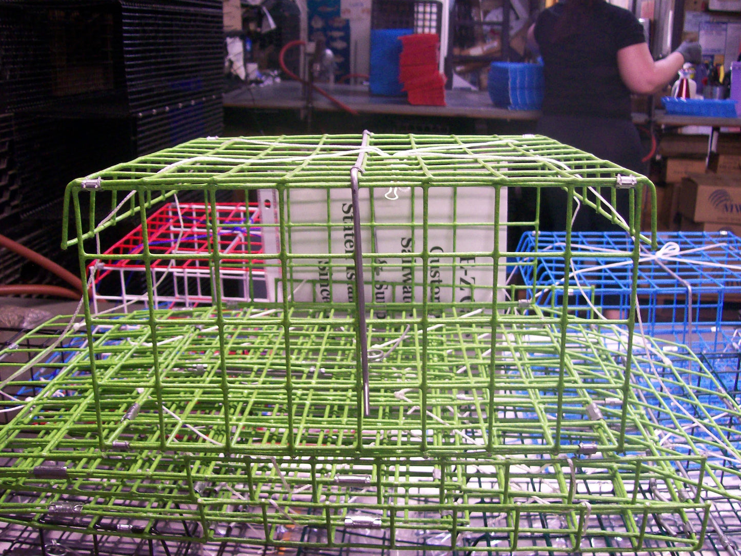 6-Pack E-Z Catch ( # P-1002 Lime ) Lime Green Fold-A-Way Premium Quality USA M