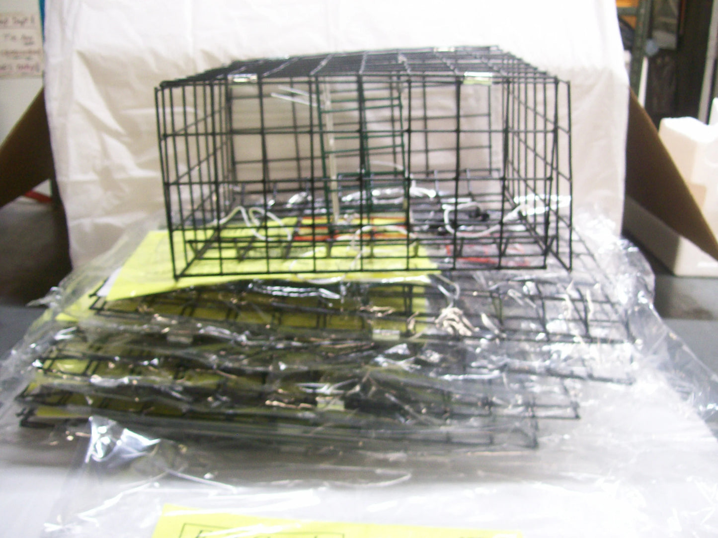E-Z Catch 6-Pack ( Patent ) # P-1004-B Stow-A-Way 4-Door Folding Crab Trap w/Bait Holder