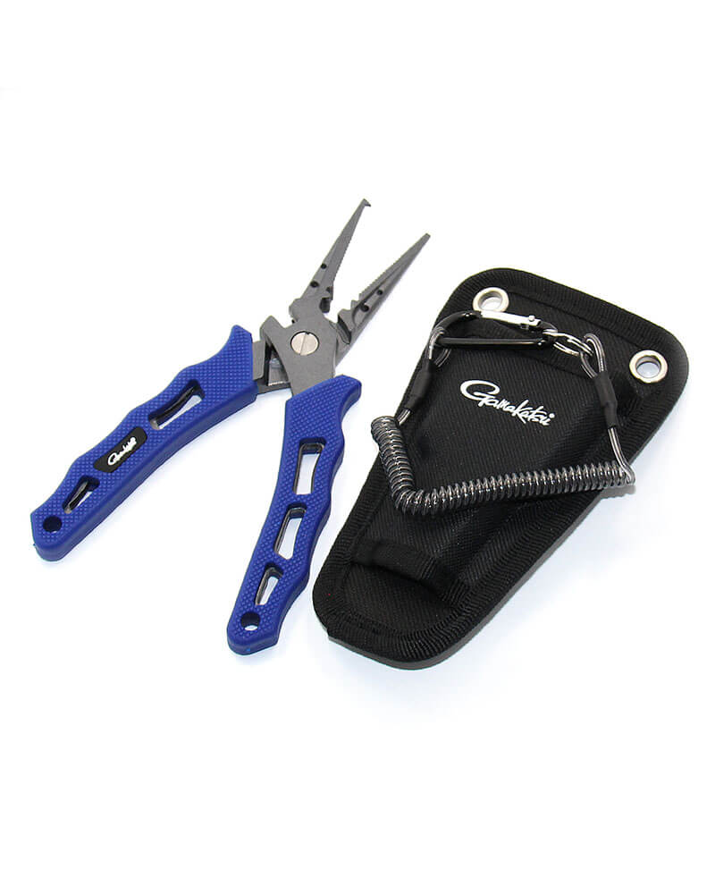 Gamakatsu # P-303 Fishing 7" Pliers Stainless Steel with Case