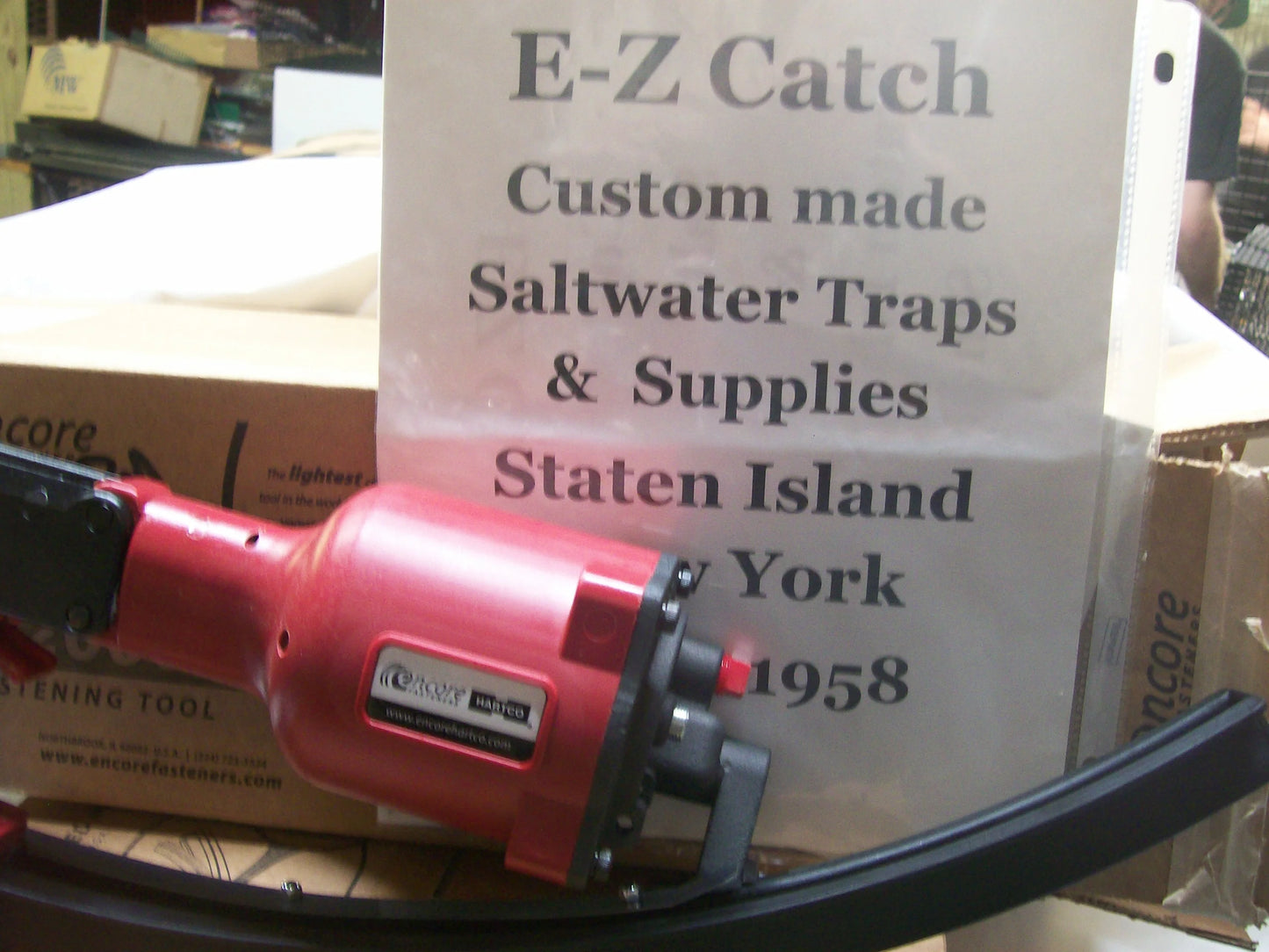 Encore Hartco Red Eclipser 2000-1020S Clinch Clip Tool with Box of CLP-13G Clips