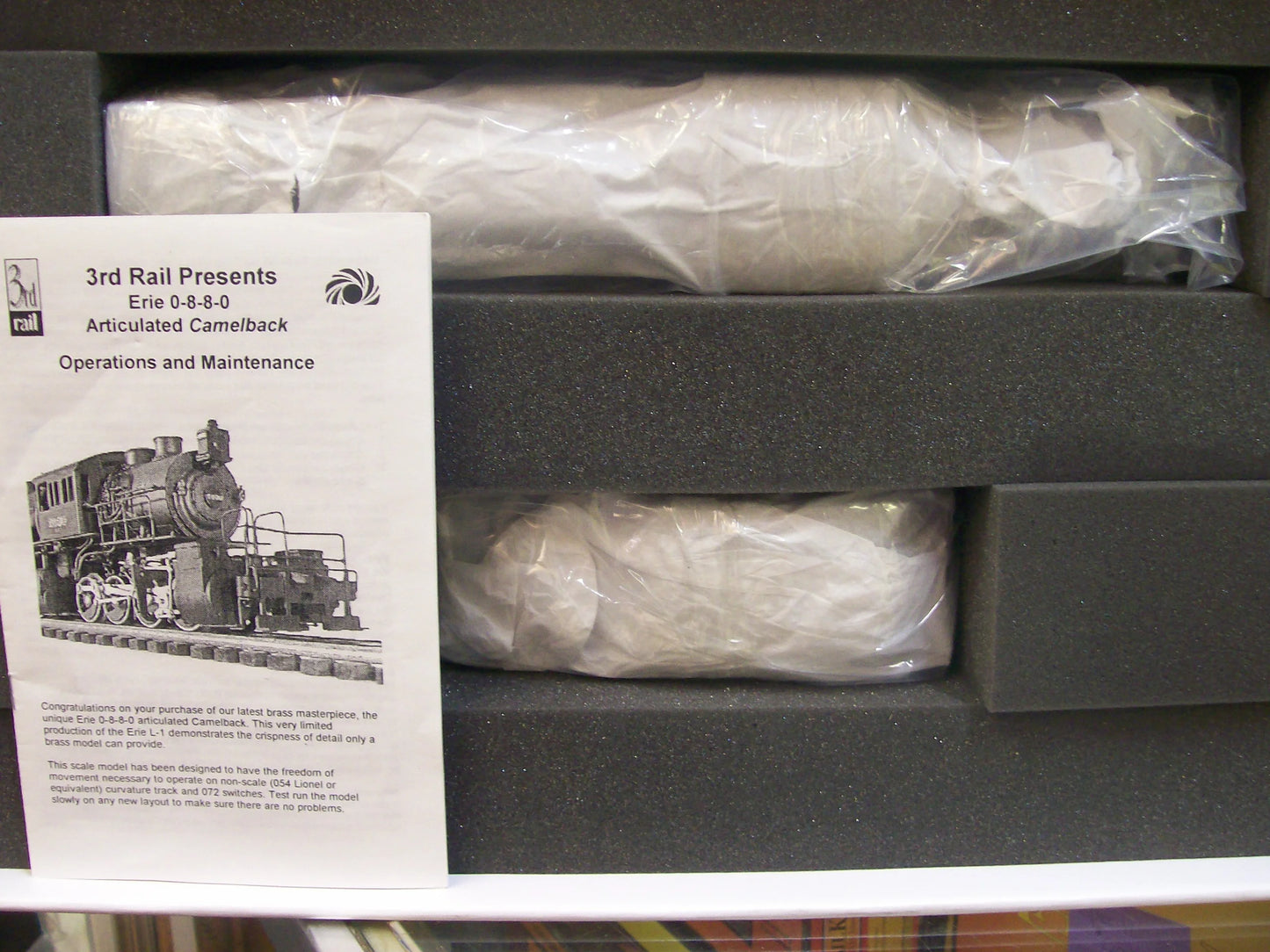 ( Sold Out ) Sunset Models Erie Camelback 0-8-8-0 Brass 3rd. Rail Cab # 2600 w/ TMCC & Railsounds ( 3-Rail )