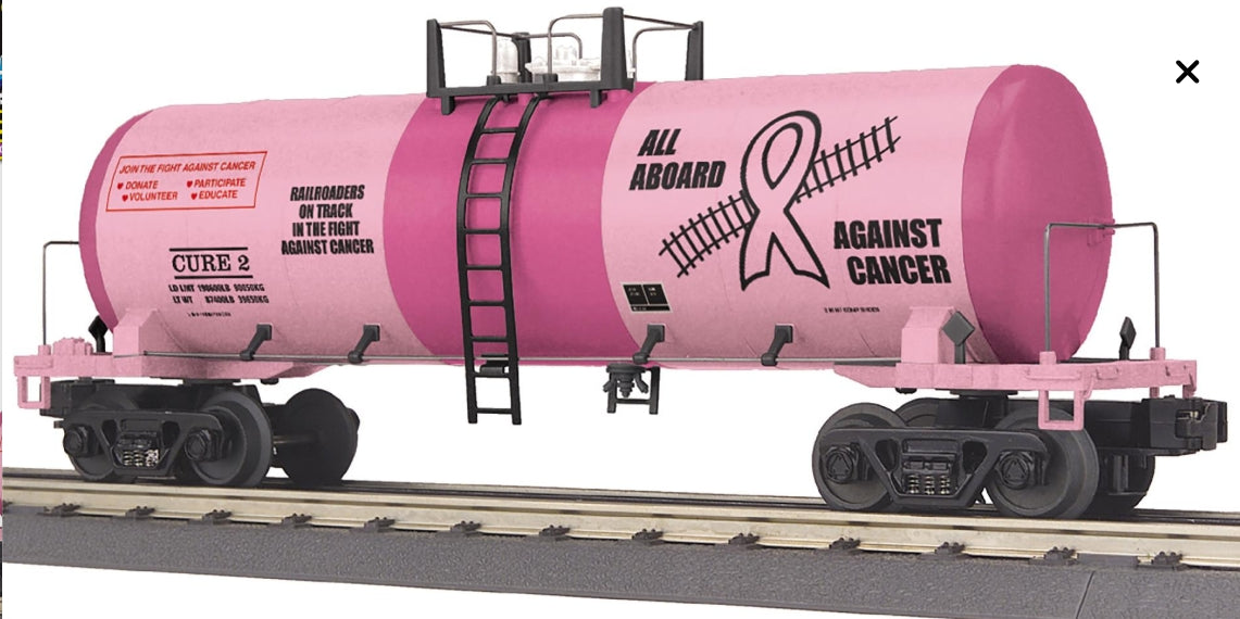 E-Z Catch Custom Cancer Awareness MTH Railking Cure 2 Modern Tank Car