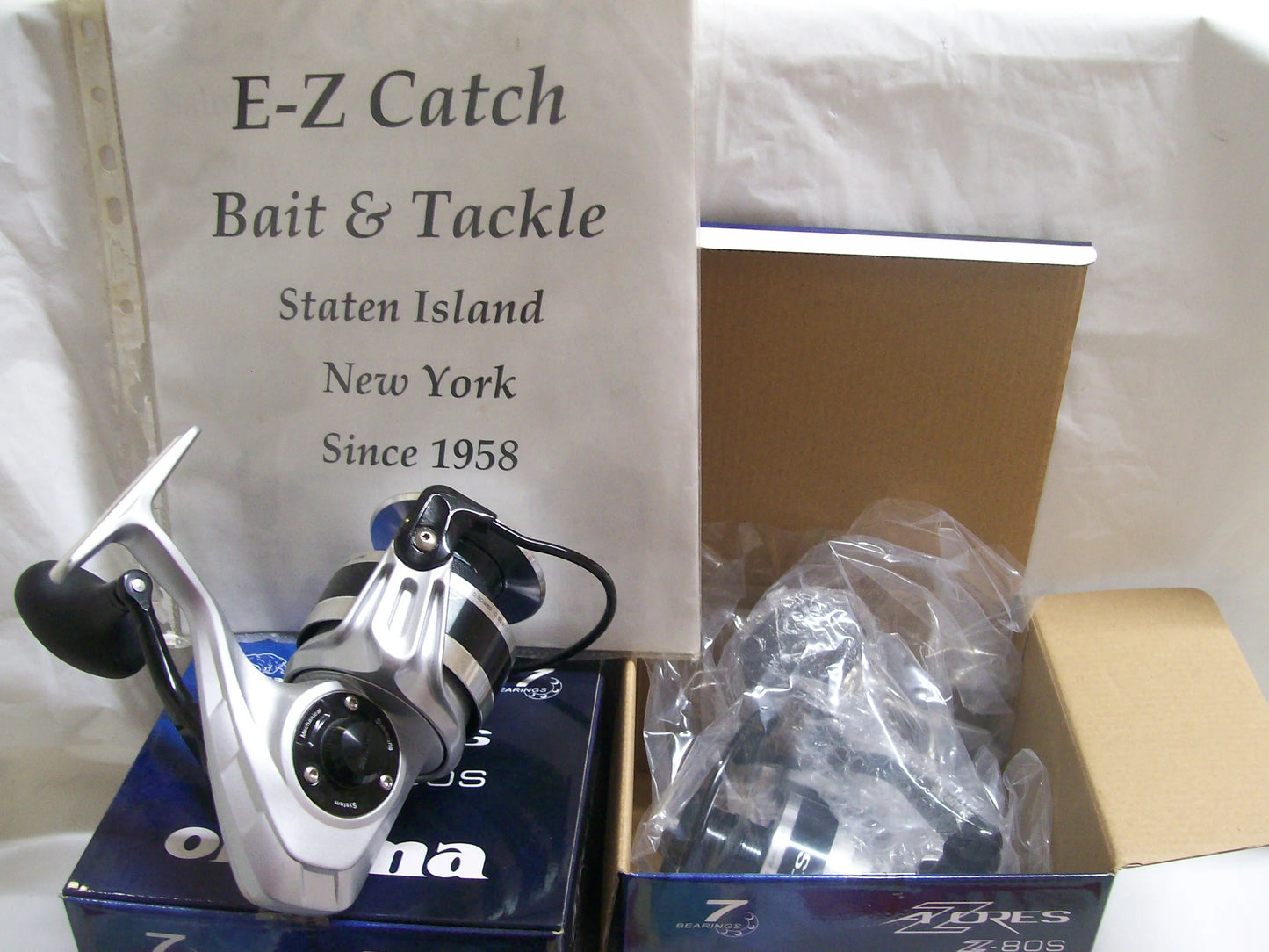 Two Pack Okuma Azores Z-80S Saltwater Heavy Duty Skirted Spool Spinning Reels