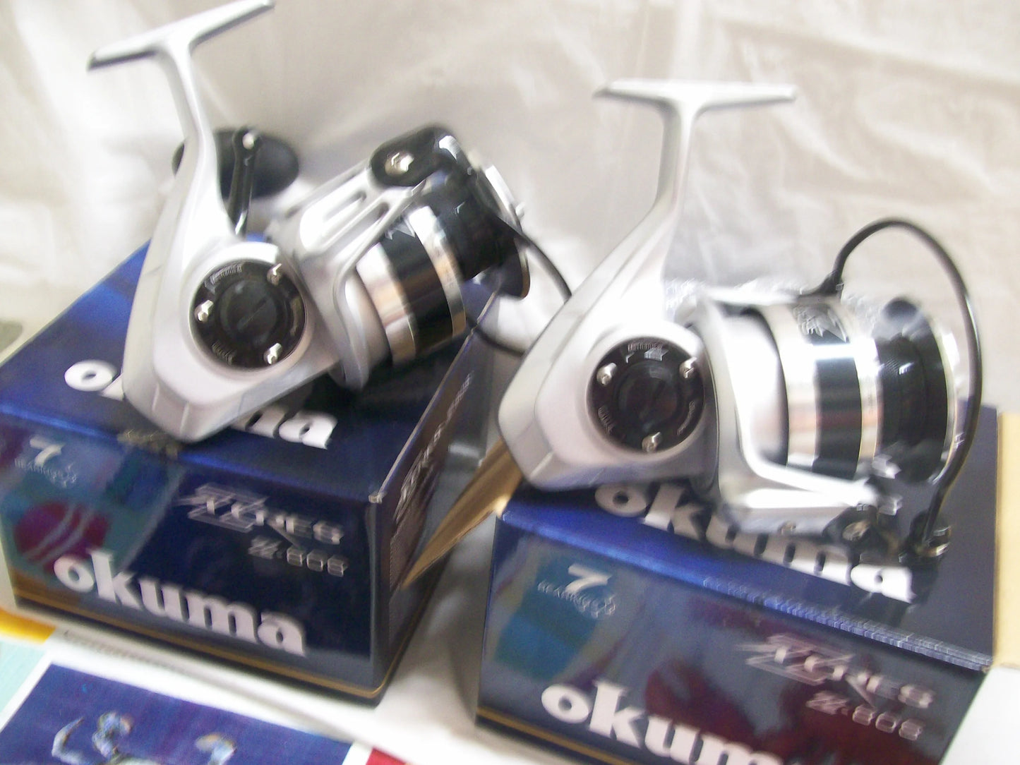 Two Pack Okuma Azores Z-80S Saltwater Heavy Duty Skirted Spool Spinning Reels