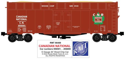 RMT # 86488 CN / Canadian National Woodchip Car