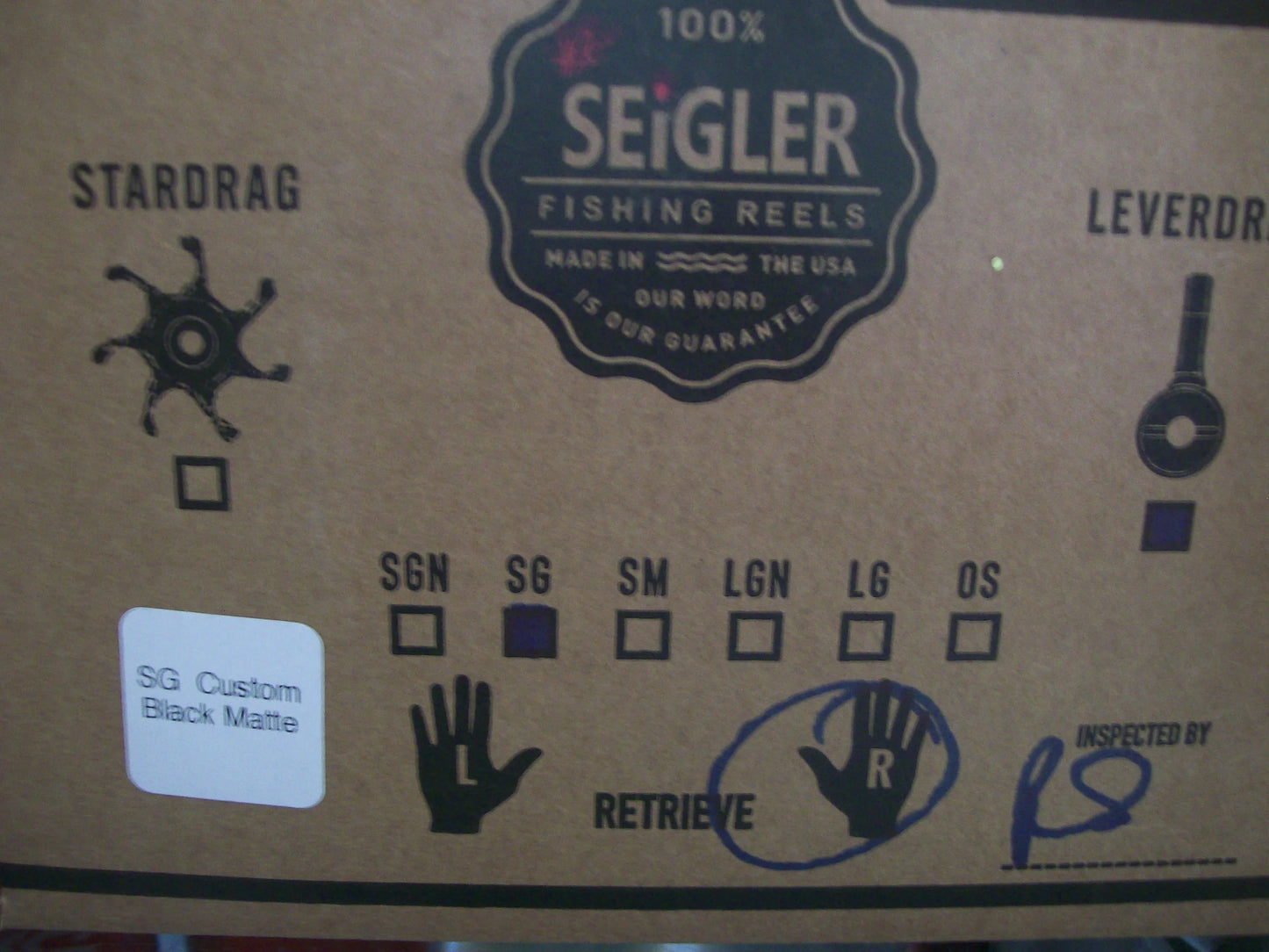 NEW Seigler CUSTOM SG (Small Game) Right Hand Limited Edition Matte Black & Blue