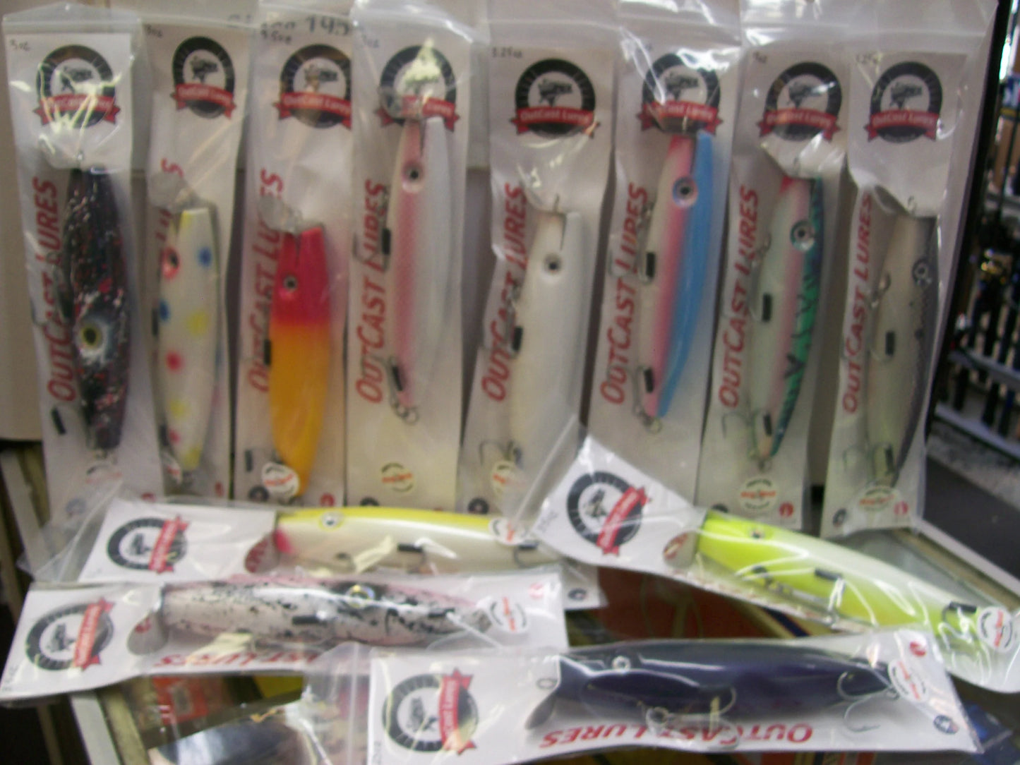 OutCast Custom Wooden Lures Danny MagNeat Metal Lip Swimmers ( 12 Color's ) 3 ounce