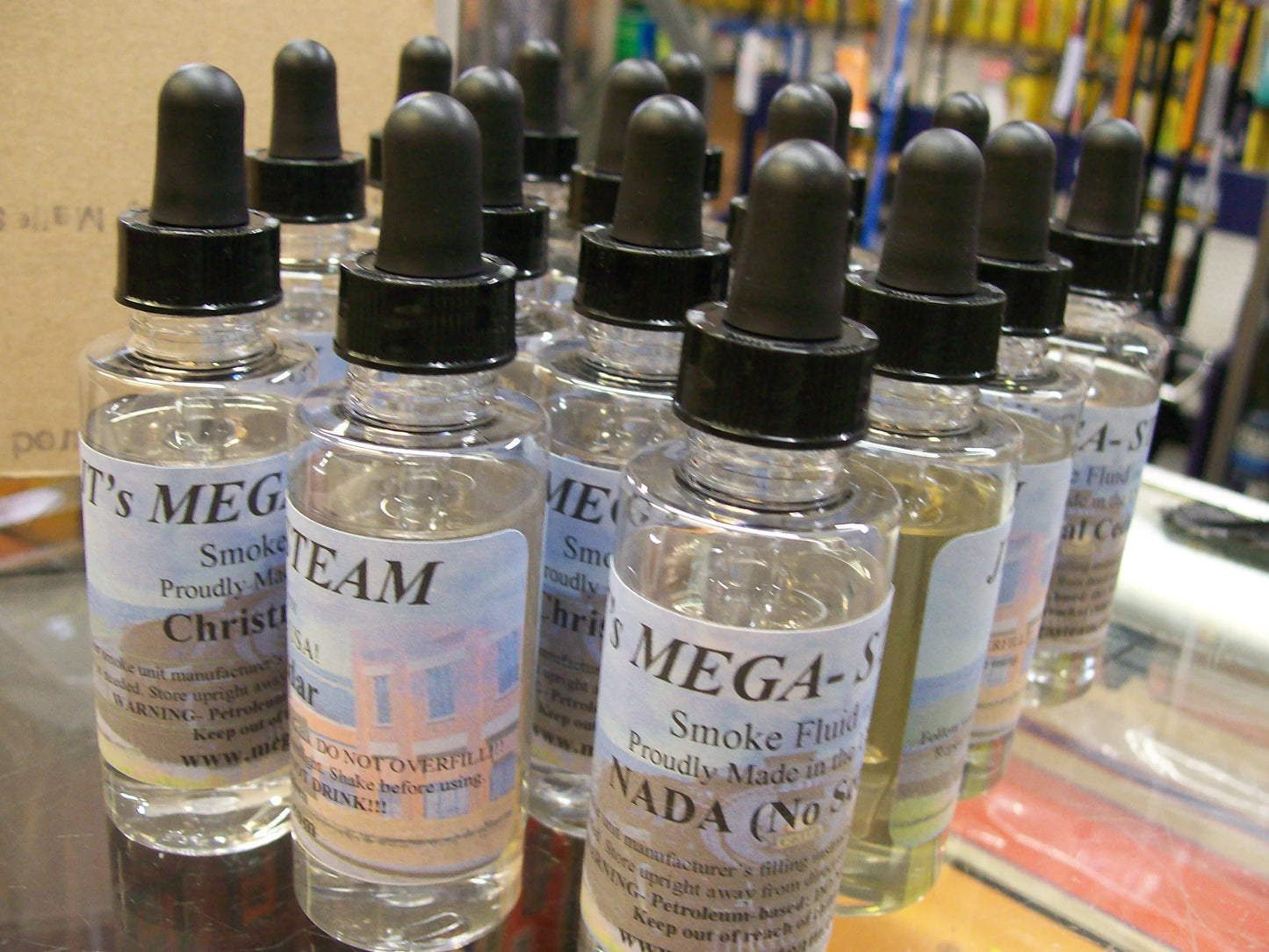 JT's Mega Steam Engine Smoke Fluid 2oz Dropper Bottle's ( Pick your Scent ) Sold Each