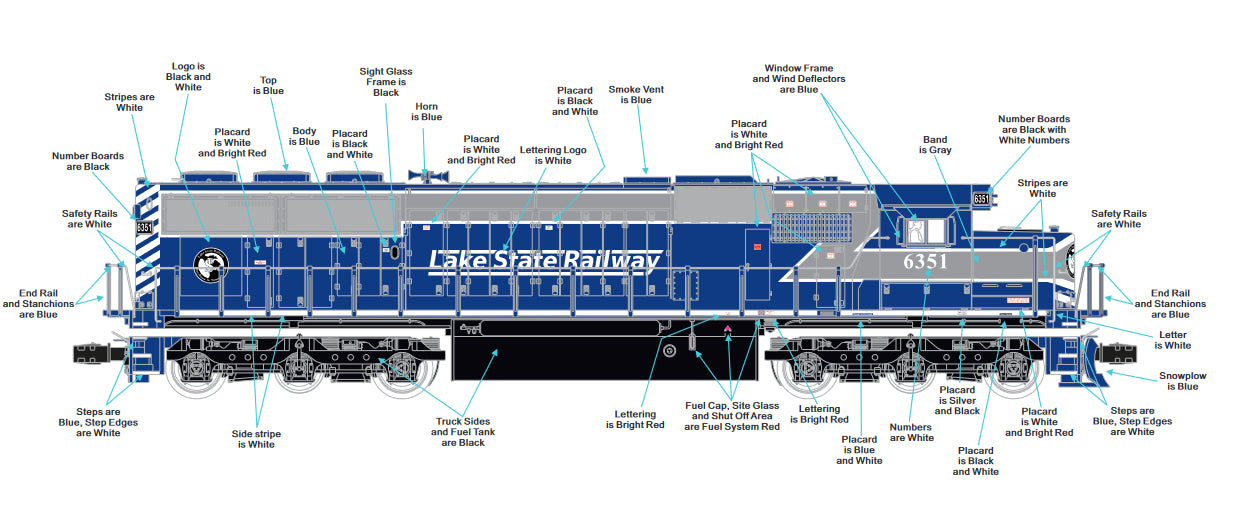 ( Sold Out ) E-Z Catch Custom MTH Premier # 20-21920-1 Lake State Railway O Scale SD50 Diesel Engine Cab # 6351 w/Proto-Sound 3.0 (Hi-Rail Wheels)