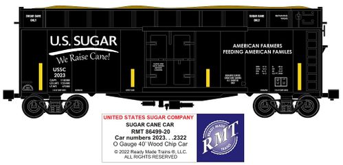 RMT # 86499 US Sugar Woodchip Car