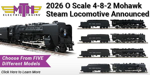 2026 O Scale Premier NYC 4-8-2 Mohawk Steam Locomotives