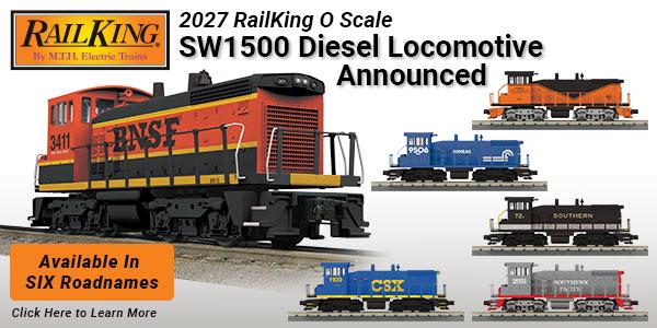 2027 RailKing O Scale SW1500 Diesel Locomotives