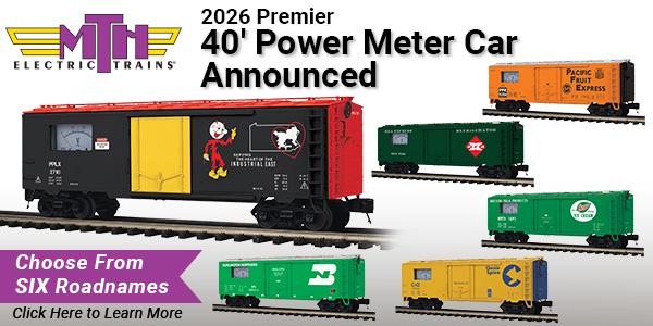 2026 MTH Premier O Scale 40’ Steel Sided Power Meter Cars