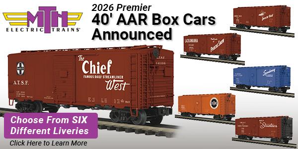 2026 MTH Premier O Scale 40’ AAR Box Cars