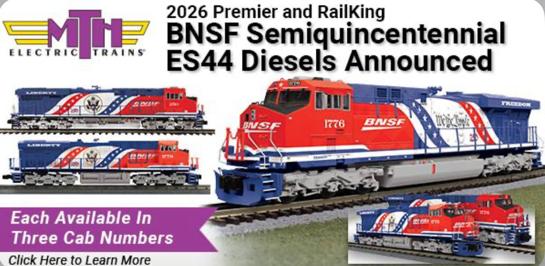 2026 MTH RailKing & Premier BNSF ES44AC Diesel Locomotives