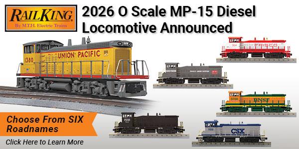 2026 MTH RailKing O Scale MP15 AC/DC Diesel Locomotives