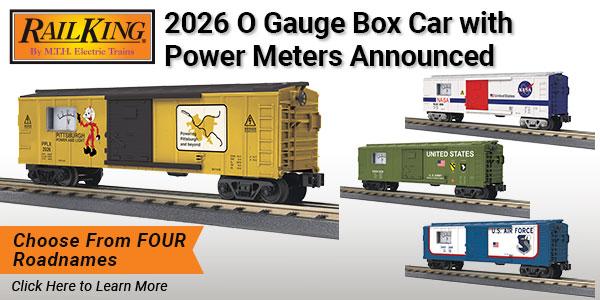 2026 MTH RailKing O Gauge Box Car with Power Meter