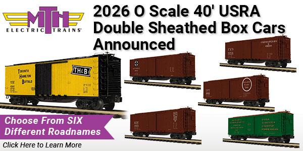 2026 MTH Premier O Scale 40’ USRA Double Sheathed Box Car