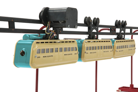 ( ETA January 2026 ) MTH Tinplate # 10-3052-1 Detroit Monorail Set w/Proto-Sound 3.0 - Blue/Cream