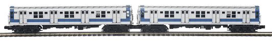 MTH Premier O Scale # 20-21943-3 Metropolitan Transportation Authority R9 2-Car Subway Set Add-On (Non-Powered)