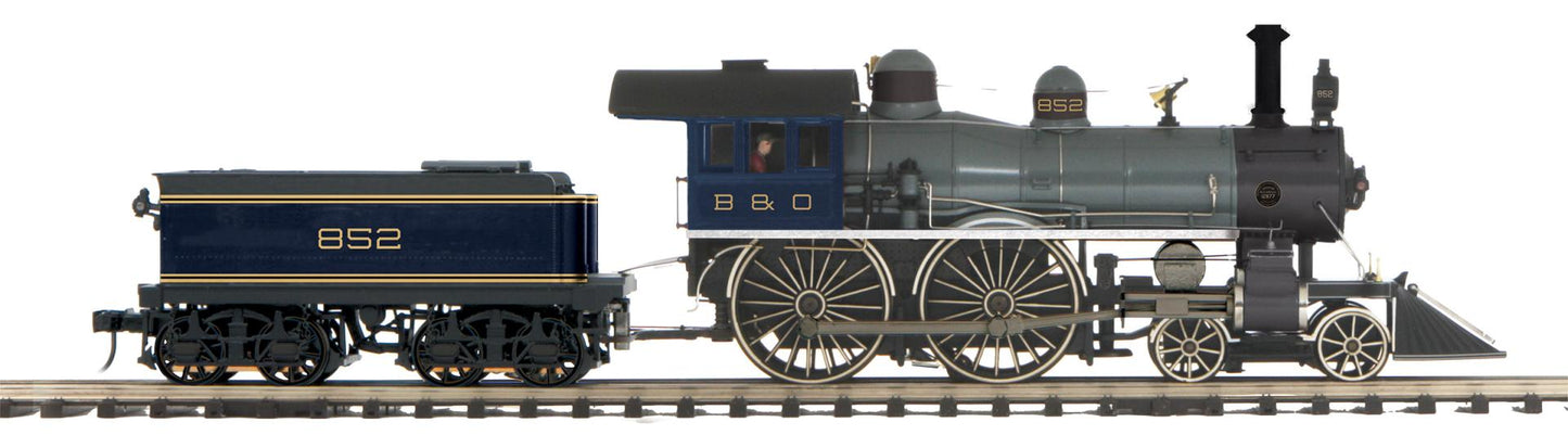 ETA EARLY 2026  MTH O Scale Premier # 20-30106-1 Baltimore & Ohio 4-4-0 American Steam Engine w/Proto-Sound 3.0 (86” Hi-Rail Wheels)