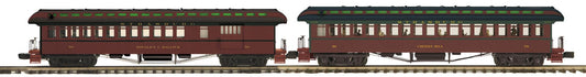 ETA EARLY 2026  MTH O Scale Premier # 20-62103 Strasburg 2-Car 64’ Woodsided Passenger Add-On Set