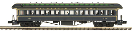 ETA EARLY 2026  MTH O Scale Premier # 20-62107 Baltimore & Ohio 64’ Woodsided Coach Car