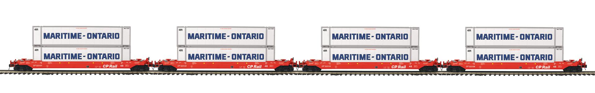 MTH Premier # 20-92435 CP Rail O Scale 4-Car Husky Stack Set – E-Z ...