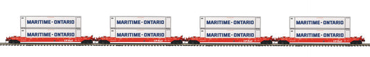 MTH Premier # 20-92435 CP Rail O Scale 4-Car Husky Stack Set