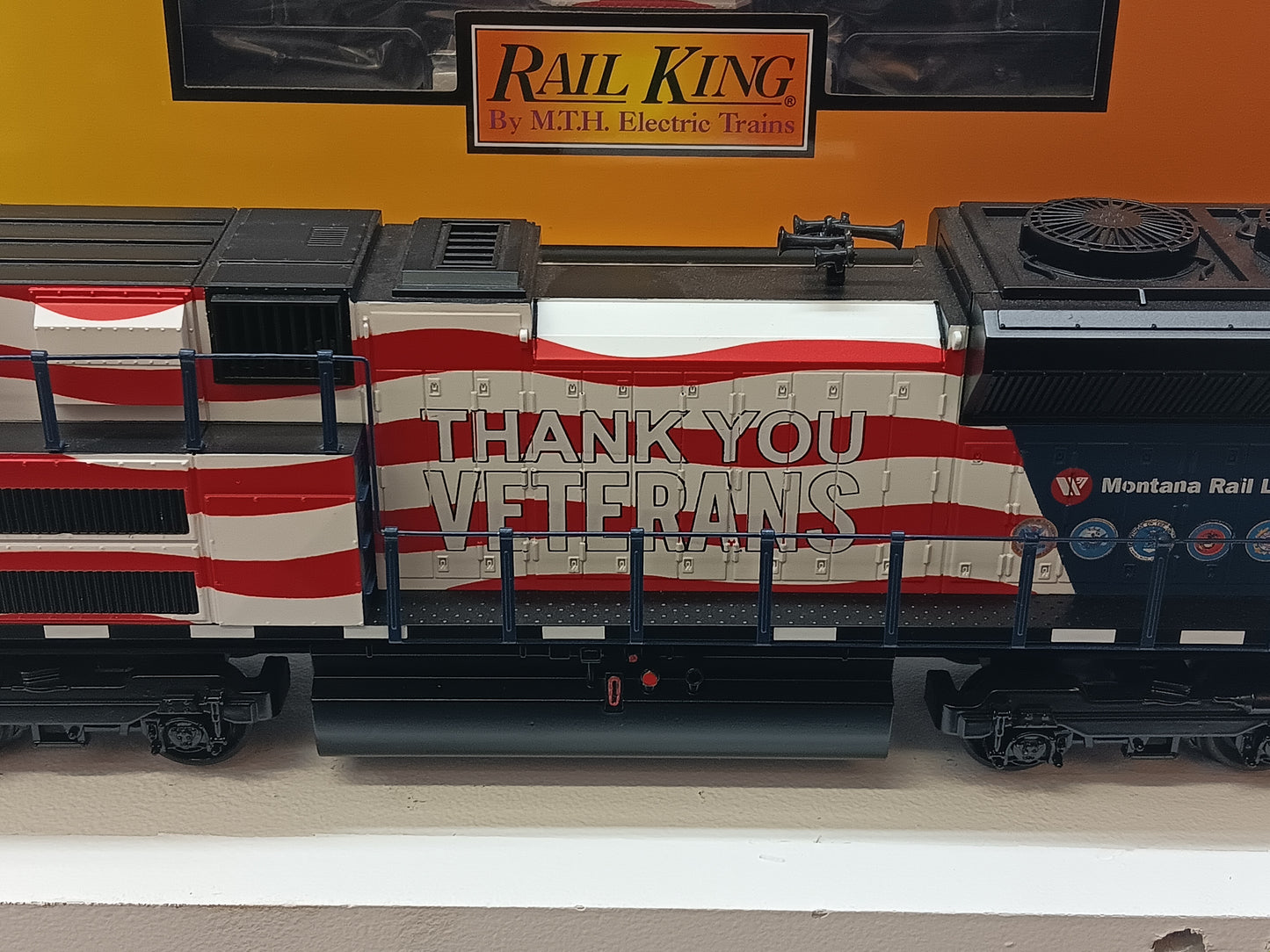 In stock MTH Railking # 30-20822-1 ( Montana Rail Link (Veterans) SD70-ACE & Caboose