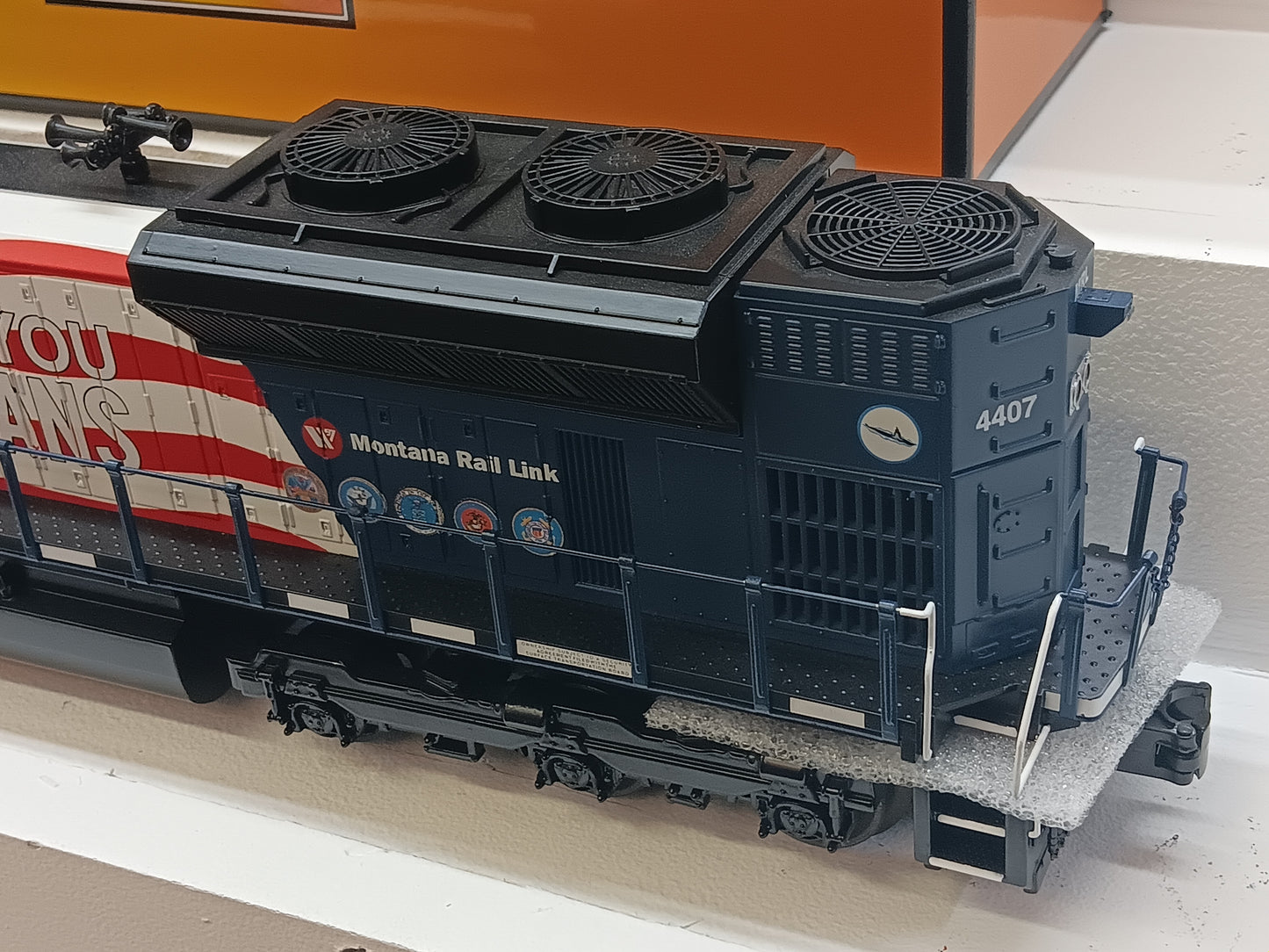 In stock MTH Railking # 30-20822-1 ( Montana Rail Link (Veterans) SD70-ACE & Caboose