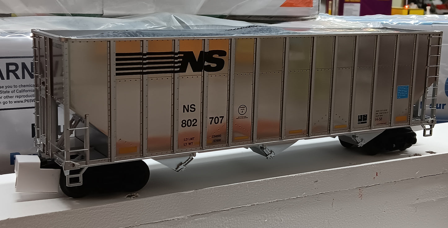 In Stock MTH Premier # 20-92391 ( 4-Car)  Coke Hopper Car Set - Norfolk Southern (Plated)
