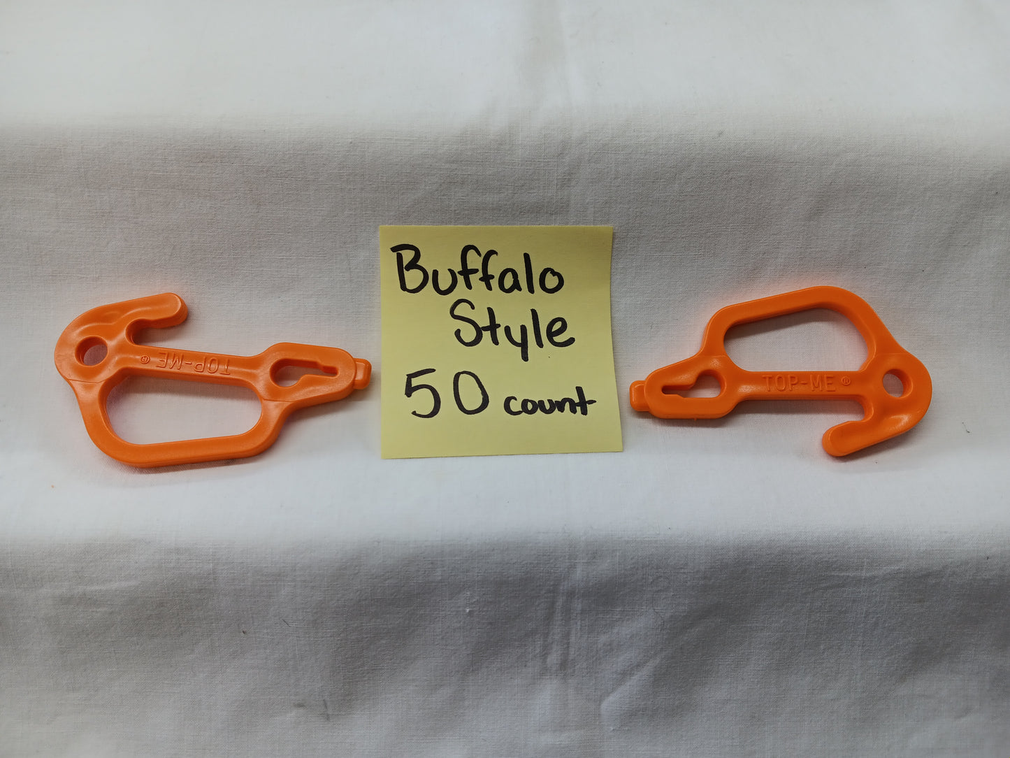 E-Z Catch Orange Plastic Crab Pot / Crab Trap Shock Cord Hooks ( 50 pk ) USA Made Choose from Buffalo, Penguin, or Anchor Style