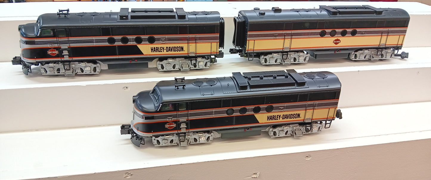 ( Sold Out ) MTH Premier # 20-2563-1 ( Rare ) Harley-Davidson O Scale Premier FT ABA Diesel Set - With Proto-Sound 2.0