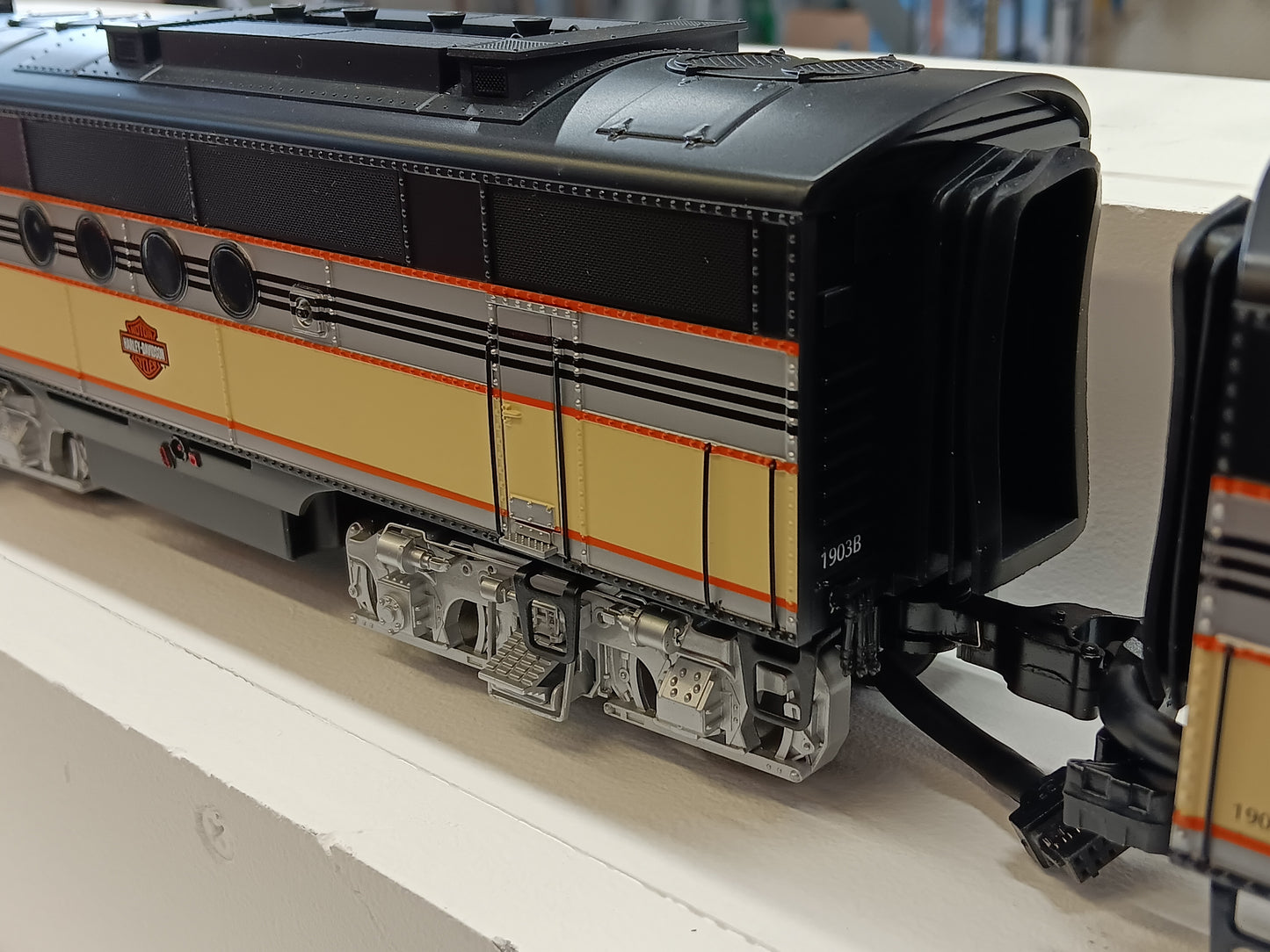 ( Sold Out ) MTH Premier # 20-2563-1 ( Rare ) Harley-Davidson O Scale Premier FT ABA Diesel Set - With Proto-Sound 2.0