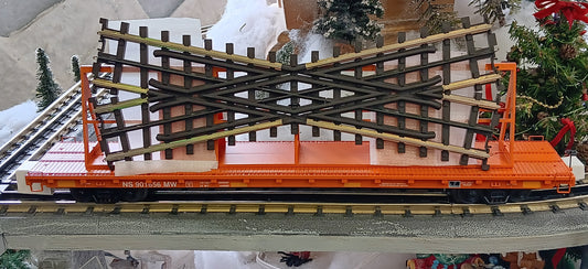 MTH Premier # 20-92105 Norfolk Southern O Scale 60' Flat Car w/Track Crossover Load (Select from Rd # 901640, 901642, 901644, 901648, 901655 or 901656)