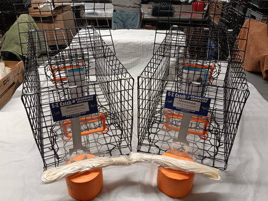 E-Z Catch # P-300-B-Kit-STE ( Two Pack ) Quarter Size Crab Pot ( 24 x 12 x 12 )