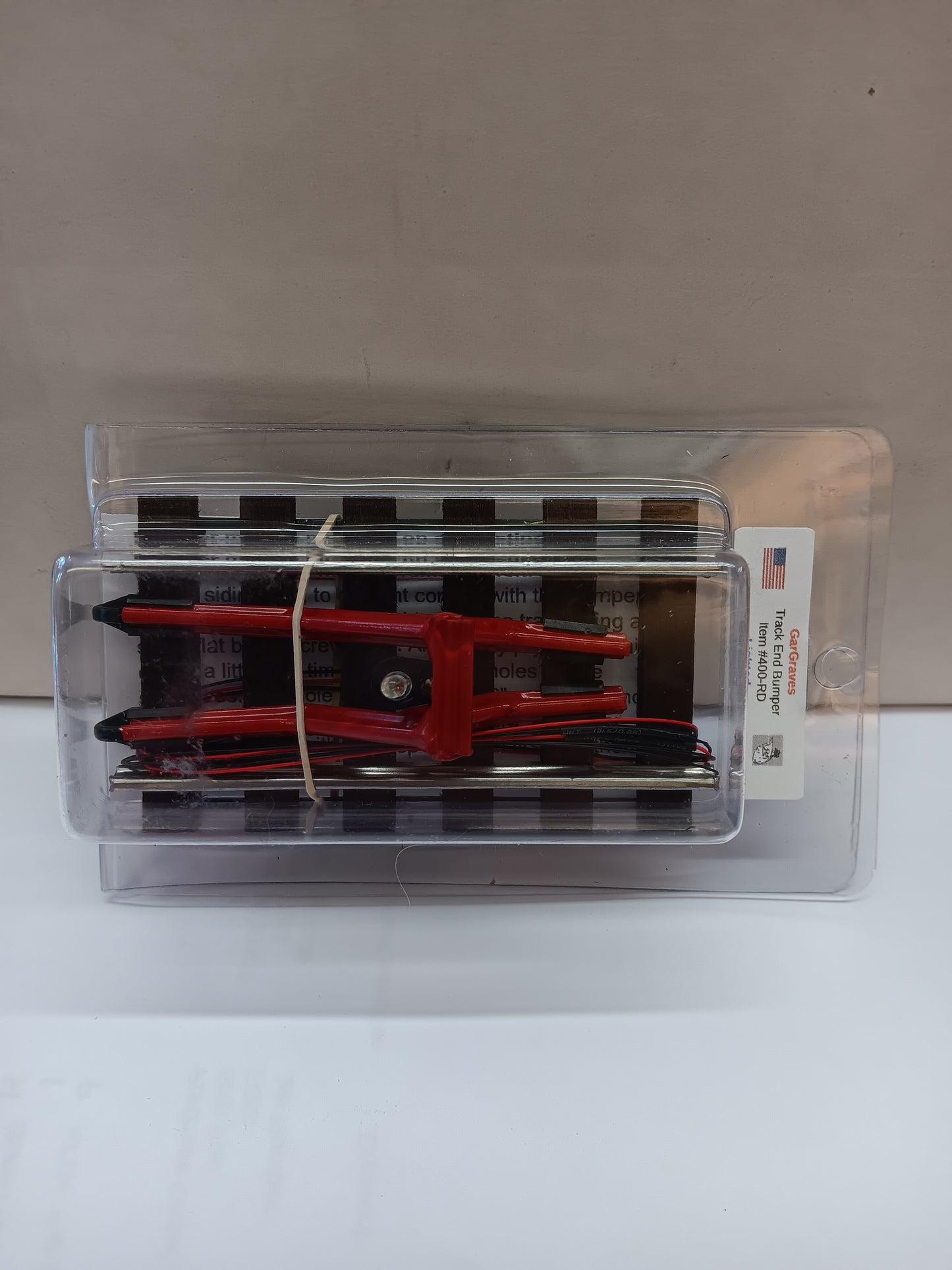 Gar Graves # 400-RD ( O Gauge )  Phantom Tinplate Red Lighted Track Bumper 3 Rail