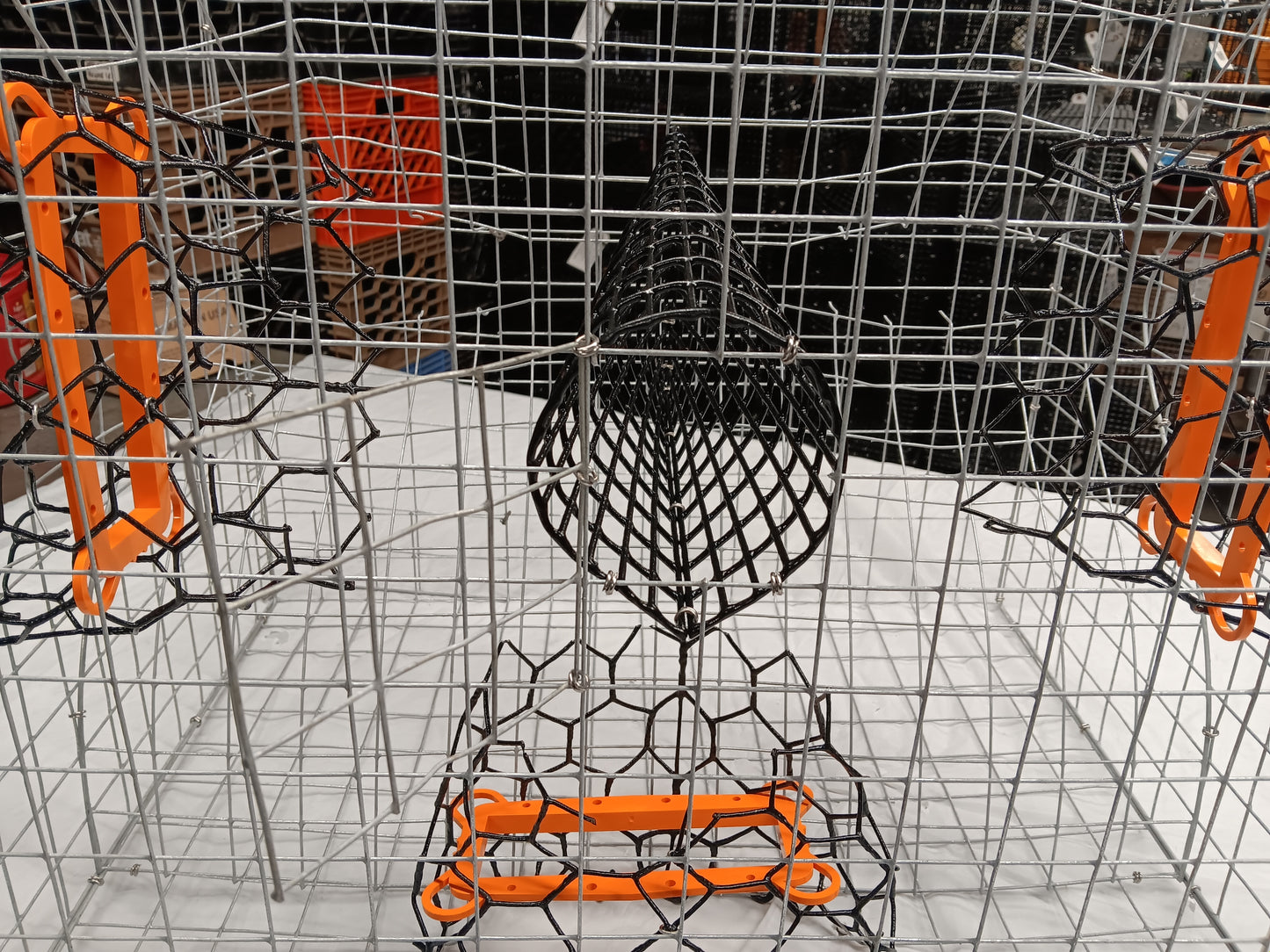 * PICK UP ONLY * E-Z Catch # G-302-LTE ( Galvanized ) Full Size Maryland Style Crab Pots ( 24 x 24 x 18 )