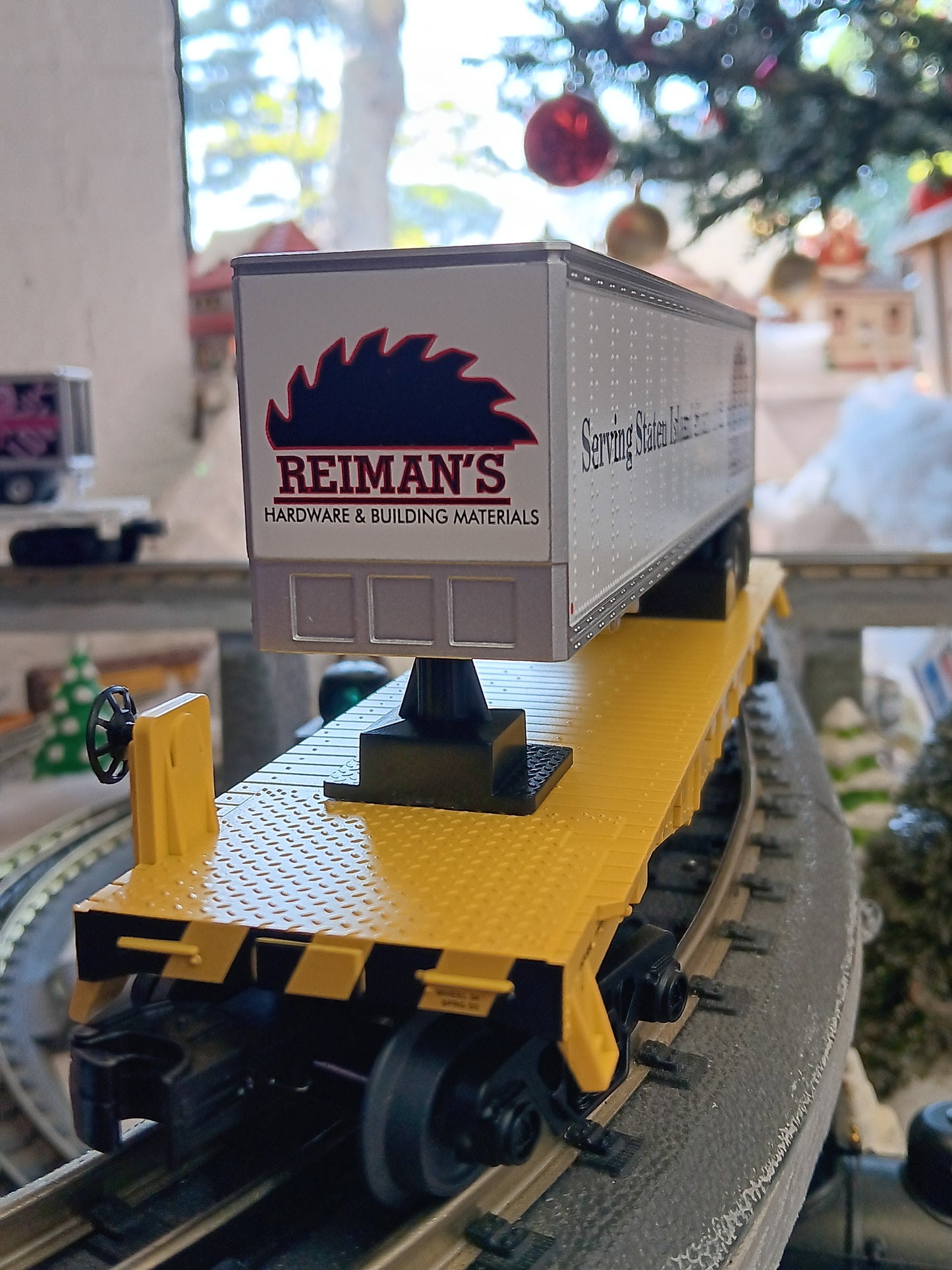 E-Z Catch Custom MTH # 30-76988 SIRT O Gauge Flat Car # 502 w/ REIMANS HARDWARE Trailer