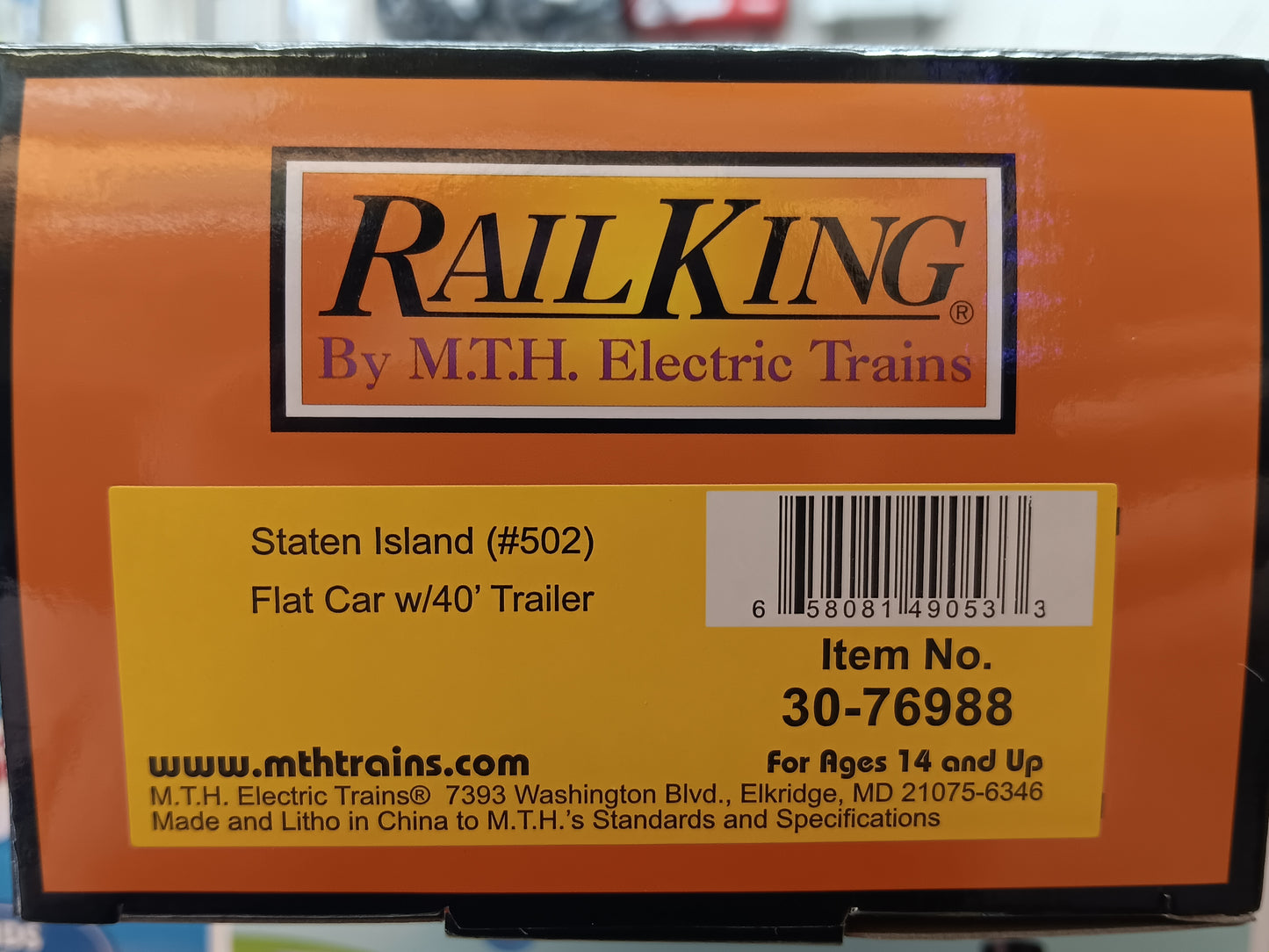 E-Z Catch Custom MTH # 30-76988 SIRT O Gauge Flat Car # 502 w/ REIMANS HARDWARE Trailer