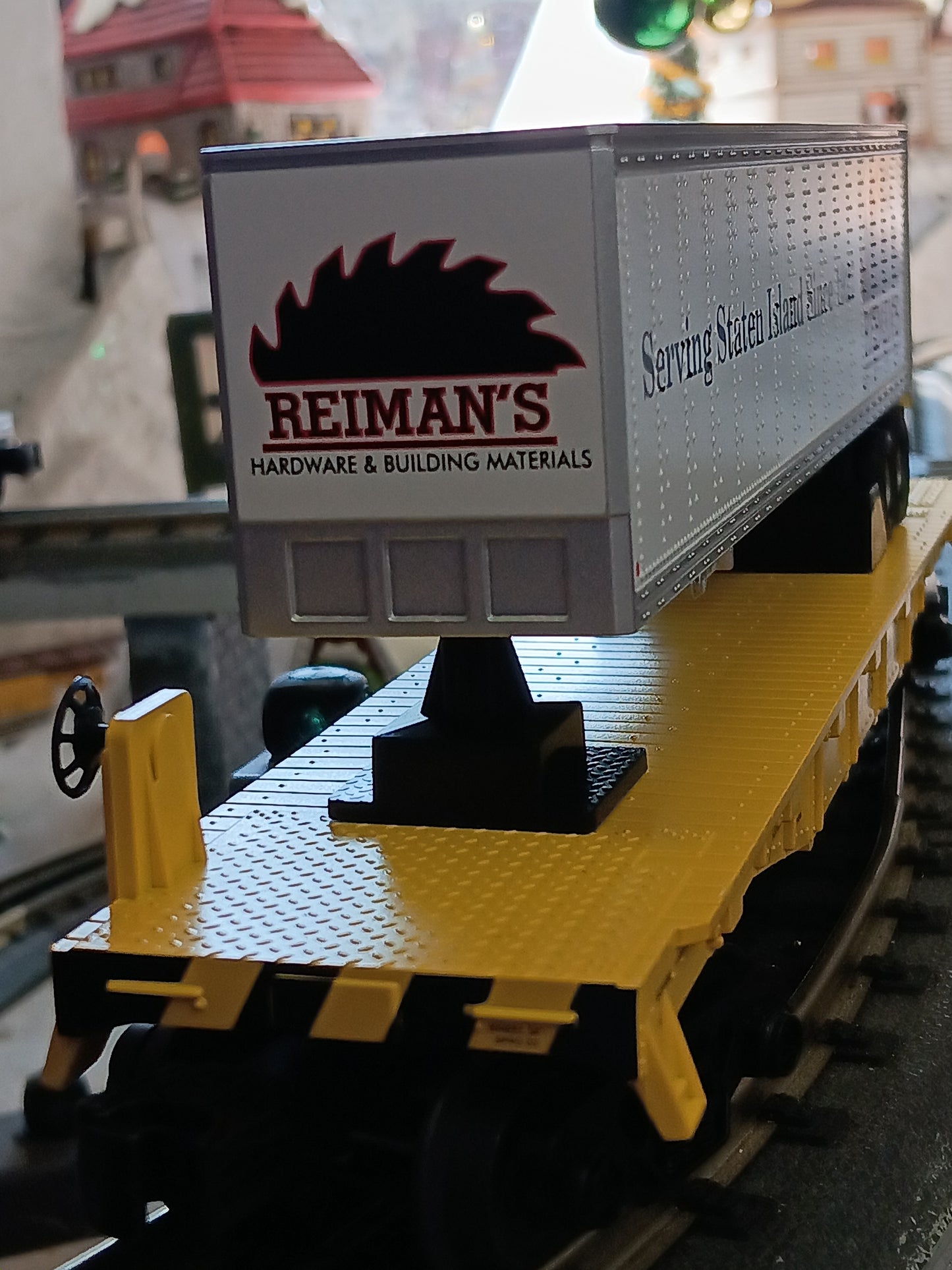 E-Z Catch Custom MTH # 30-78601 SIRT O Gauge Flat Car # 505 w/ REIMANS HARDWARE Trailer