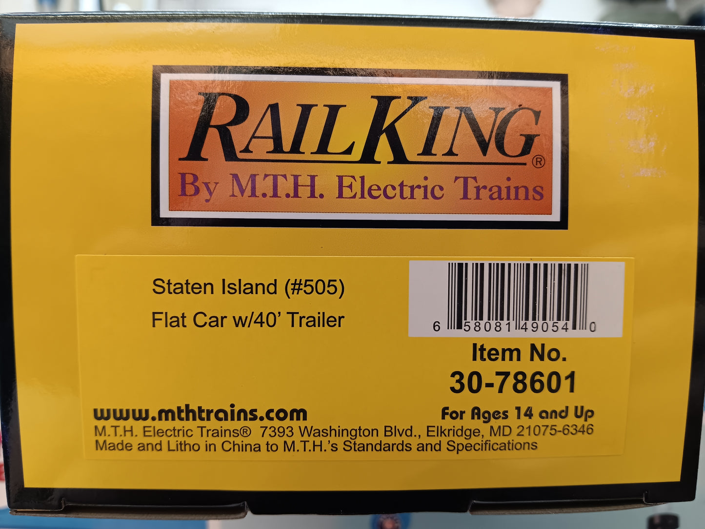 E-Z Catch Custom MTH # 30-78601 SIRT O Gauge Flat Car # 505 w/ REIMANS HARDWARE Trailer